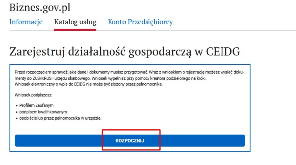 Як зареєструватися підприємцем у Польщі онлайн. ...