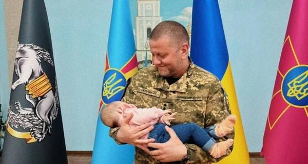 Офицер ВСУ показала снимки Залужного со спящим младенцем на руках - Общество