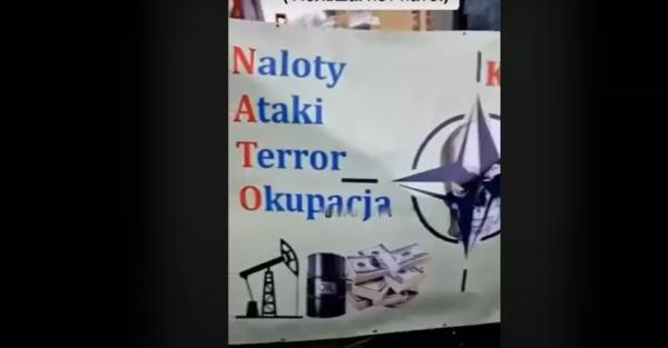 Опровержение новости о протесте поляков с плакатами против НАТО - Общество