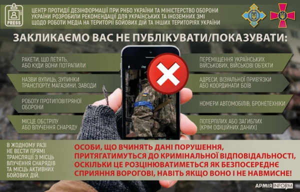 Міноборони України вкотре закликає ЗМІ не корегувати мимоволі ворожий вогонь | Криминальные новости